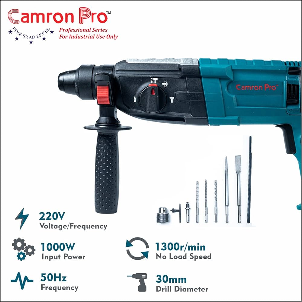 Camron Pro 30mm 1000W Rotary Hammer Drill